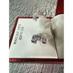 Rachel Ashwell NIB 925 Silver Cubic Zirconia Hoop Half Huggie Earrings Photo 2