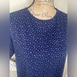 Brooks Brothers NTM: Vintage  Short Sleeve Navy with Delicate Floral Top Sz Large Photo 6
