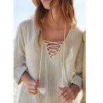 Billabong  Women's Blue Skies Striped Cover Up Dress New! Photo 2