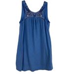 Roxy Blue Tank Mini Dress With Southwest Embroidery Women’s Size XS Photo 95