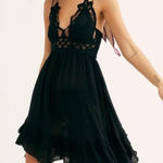 Free People ONE Adella Slip Black Lace Dress Photo 0