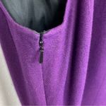 Etcetera  Beaded Neckline Sleeveless Wool Sheath Pockets Black Purple Size 2 Photo 5