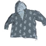 Distressed Ripped Grey Hoodie Women Oversized Casual Streetwear Gray Size L Photo 1