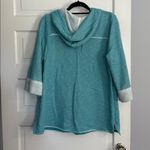 Soft Surroundings  Teal Knit Top with White Trim Photo 2