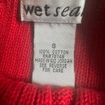 Wet Seal Y2K Size Small Red lagenlook Braided Halter Knit Top Photo 3