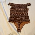 EXPRESS 53 Tribal Body Suit boho Aztec geometric Cold Shoulder small Photo 3