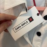 ZARA SRPLS black white midi contrast stripe shirt dress size small Photo 5