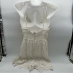Zimmermann Off-White Women's Embroidered Eyelet Silk Romper w/Spaghetti Straps-0 Photo 6