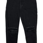 Abercrombie & Fitch  Size 25 The Mom High Rise Curve Love Black Distressed Jeans Photo 0
