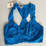 Free People  Racerback Lace Bralette‎ blue Lace Size XS Photo 0