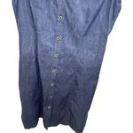 Anne Klein Chambray Denim Midi Dress Medium Wash Size 10 NWT Button Up Photo 2