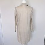 Sigrid Olsen  100% Linen Button Down Long Sleeve Shirt Dress Coastal Grandma Photo 2