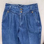 Vintage 90s French Dressing high rise pleated v yoke front mom jeans Blue Size 28 Photo 1