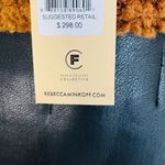 Rebecca Minkoff Faux Shearling Vegan Leather Moto Jacket, Black/Brown, Large NWT Photo 7