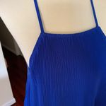 Sugar + Lips Pleated Cut Out Mini Dress Size Medium Royal Blue Photo 2