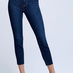 L'Agence L’agence Marguerite High Rise Skinny Kodiak Raw Hem Cropped Size 30 Blue Photo 0