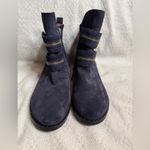 Gentle Souls  Navy Suede Combat Boots Photo 6