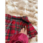 Plaid Red Mini Skirt Size XS Photo 1