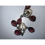 Givenchy Vintage  Signed  Clip Earrings Silver  Tone Amethyst Purple Dangle Photo 3