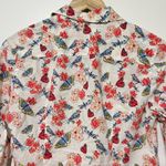 Talbots  Novelty Floral Birds Butterfly Button Down Shirt Size 4 women’s Photo 6