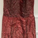 Monique Lhuillier ML Red Metallic High Low Gown Size 6 US $595 Photo 2