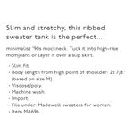 Madewell Pearson Mockneck Sweater Tank in True Black Photo 9