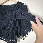 Anthropologie By  Women’s Victorian Lace Cutwork Blouse Top Boho in Black S Photo 11