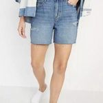 Old Navy Women's 14 High Rise Slouchy Straight Cut Off Jean Shorts Distressed Photo 0