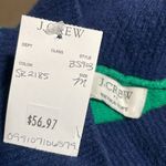 J Crew Factory Rugby Stripe Mockneck Sweater in Extra Soft Yarn Blue/Green M NWT Green Size M Photo 4