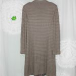 St. John Couture Knit Coat Textured Size 6 Brown Purple Silk Lined Long Photo 5