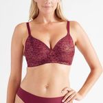 KNIX Lace WingWoman Wireless Contour Bra in Red Velvet Limited Edition Size 7+ Photo 0