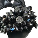 Elina Linardaki Satin Tie Up Gloria Black Leather Beaded Sandals size 35 US 5 Photo 4
