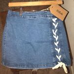 These Three Boutique Lace up jean skirt Photo 0