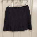 Ruffle Bottom Pinstripe Mini Skirt Pink Size 10 Photo 2