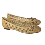 Sam Edelman New May Raffia Flats Natural Woven Ballet Shoes Sz 6 Neutral Bow Photo 2