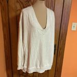 Aerie  Vacay Every Day VNeck Sweatshirt Oatmeal Off-White Oversized Cozy Pullover Photo 11