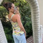 J.Crew Y2k cottagecore  yellow and pink plaid tank top sz s Photo 4