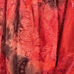 Dress Barn  Blouse XL Tiered Ruffle Tie Dye Swirl Tank Top Brown Orange Rust Flowy Photo 4