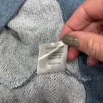 Floral Embroidered Sweatshirt M Blue Size M Photo 9