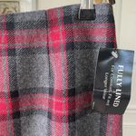 NWT CC Hughes Wool Blend Plaid Red Grey Pencil Skirt 8 Size undefined Photo 2