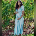 House Of CB  L D-DD ‎ 'Rafaela' Soft Blue & Pure Silk Lace Maxi Dress NWOT $285 Photo 11