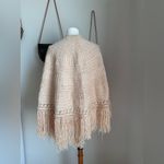 Tan Knit Shawl Scarf Fringe, Tree Skirt Photo 1
