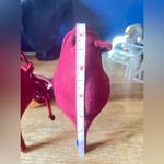 Elegant Allegra K Women's Dark Red Solid Open Toe Lace Up Stiletto Heels Pink Size 9 Photo 9