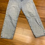 ZARA  Women Light Wash Distressed High Rise Straight Leg Jeans Size 10 Casual Photo 2