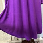 Women Purple Halter Long Sleeve Tunic Mid Stretchy Pockets Dress XL High Photo 4