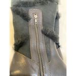 Born Leather Knee High Black Winter Boot Side Zip EUC Sz 9 Furry Trim Women’s Photo 2