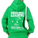 Princess Polly Oversized Sweatshirt Hoodie Psychic Green L 12 Photo 1