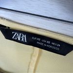 ZARA  Button Front Tie Waist Shirt‎ Dress Yellow XS Cap Sleeve Photo 11