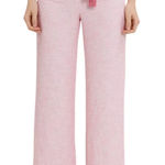 Maje Tweed Wide Leg Trousers Pants With Braided Belt Pink Size 36 US 4 Photo 0