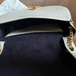 Sandro  White Gold Leather Perforated Peoria Crossbody Photo 5
